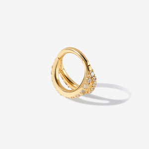 Kiwi Frosted Cage Clicker Hoop Earring