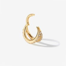 Load image into Gallery viewer, Kiwi Frosted Cage Clicker Hoop Earring