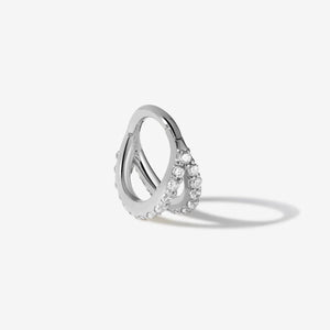 Kiwi Frosted Cage Clicker Hoop Earring