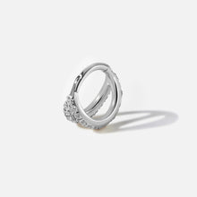 Load image into Gallery viewer, Kiwi Frosted Cage Clicker Hoop Earring