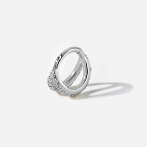Kiwi Frosted Cage Clicker Hoop Earring