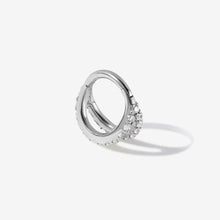 Load image into Gallery viewer, Kiwi Frosted Cage Clicker Hoop Earring