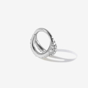 Kiwi Frosted Cage Clicker Hoop Earring