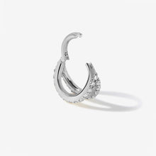 Load image into Gallery viewer, Kiwi Frosted Cage Clicker Hoop Earring