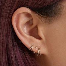 Load image into Gallery viewer, Kiwi Frosted Cage Clicker Hoop Earring