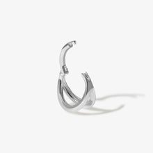 Load image into Gallery viewer, Kiwi Cage Clicker Hoop Earring