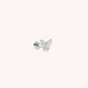 Single Mini Sparkle Butterfly Flat Back Earring