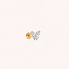 Load image into Gallery viewer, Single Mini Sparkle Butterfly Flat Back Earring