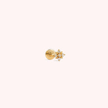 Load image into Gallery viewer, Mini Flower Threaded Labret Earring