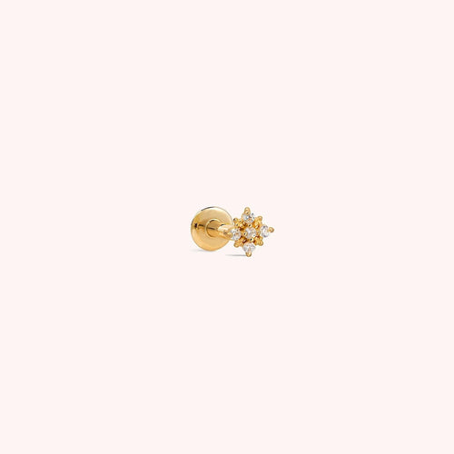 Mini Flower Threaded Labret Earring