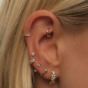 Frankie U Hoop Diamond Piercing Earring