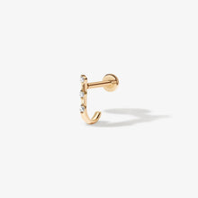 Load image into Gallery viewer, Lane Diamond J Piercing Earring