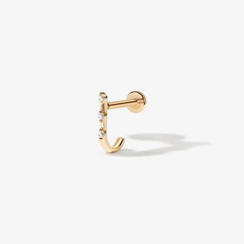 Lane Diamond J Piercing Earring