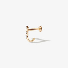 Load image into Gallery viewer, Lane Diamond J Piercing Earring