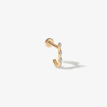 Load image into Gallery viewer, Lane Diamond J Piercing Earring