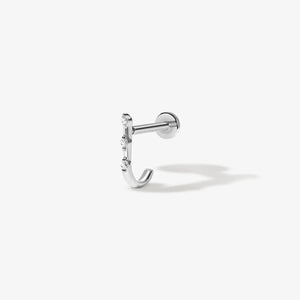 Lane Diamond J Piercing Earring