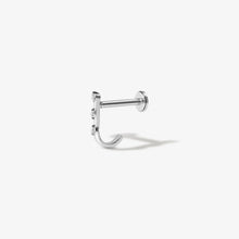 Load image into Gallery viewer, Lane Diamond J Piercing Earring