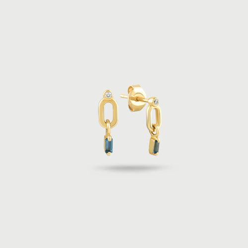 Ocean Diamond Sapphire Earrings