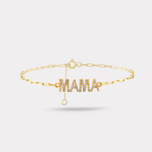 MAMA you are my World Diamond Bracelet