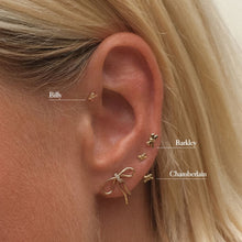 Load image into Gallery viewer, Chamberlain Micro Bow U Hoop Piercing Earring