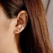 Load image into Gallery viewer, NEFERTITI  |  Diamond Snake Single Piercing Earring