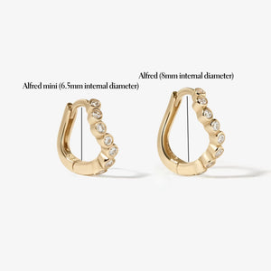 Alfred Diamond Mini Hoop Piercing Earring