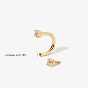 Frankie U Hoop Diamond Piercing Earring