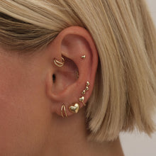 Load image into Gallery viewer, Justin Micro Heart Huggie Earrings