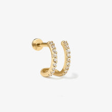 Load image into Gallery viewer, Norris diamond illusion piercing hoop