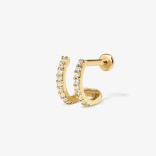 Load image into Gallery viewer, Norris diamond illusion piercing hoop