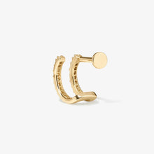 Load image into Gallery viewer, Norris diamond illusion piercing hoop