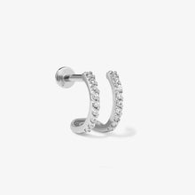 Load image into Gallery viewer, Norris diamond illusion piercing hoop