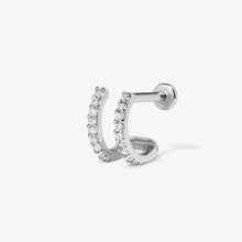 Load image into Gallery viewer, Norris diamond illusion piercing hoop