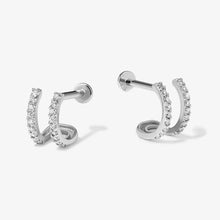 Load image into Gallery viewer, Norris diamond illusion piercing hoop