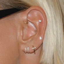Load image into Gallery viewer, Norris diamond illusion piercing hoop