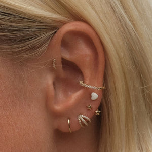 Osri Frosted Cage Clicker Hoop Earring