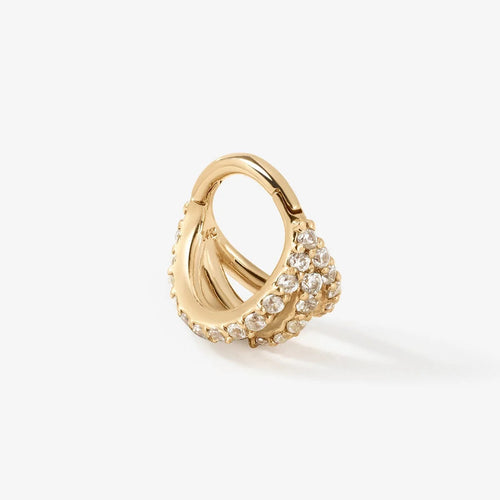 Osri Frosted Cage Clicker Hoop Earring