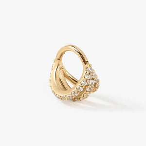 Osri Frosted Cage Clicker Hoop Earring