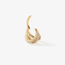 Load image into Gallery viewer, Osri Frosted Cage Clicker Hoop Earring