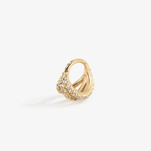 Load image into Gallery viewer, Osri Frosted Cage Clicker Hoop Earring