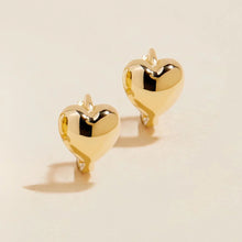 Load image into Gallery viewer, Bae Heart Midi Huggie Earrings