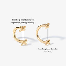 Load image into Gallery viewer, Chamberlain Micro Bow U Hoop Piercing Earring
