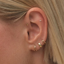 Load image into Gallery viewer, Kiwi Cage Clicker Hoop Earring