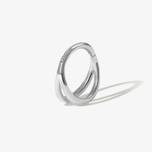 Load image into Gallery viewer, Rhea Cage Clicker Hoop Earring