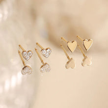 Load image into Gallery viewer, SOPHIE  |  Diamond Heart Stud YG