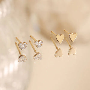 SOPHIE  |  Diamond Heart Stud YG