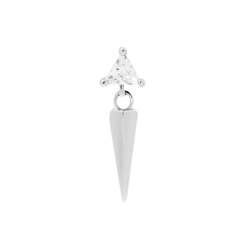 Saint - CZ - Threadless End White Gold