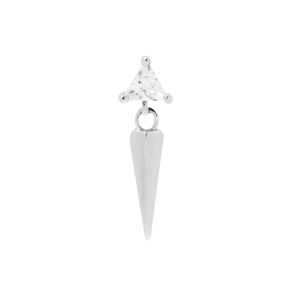 Saint - CZ - Threadless End White Gold