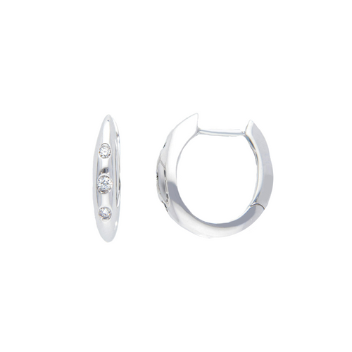 Selma Trinity Diamond Hoop Earrings