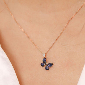 Butterfly Sapphire Necklace